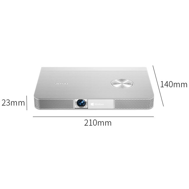 Mini Video Projector, Screenless Computer 1080P Supported,30000 Hours LED Silver B5