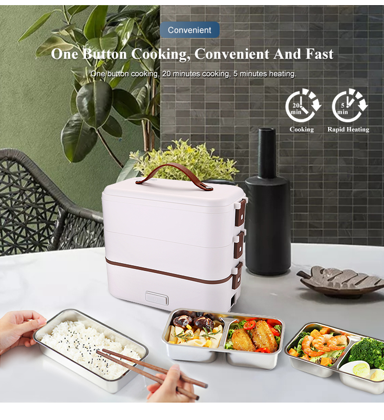 Office essentials single layer 1.2KG electric lunch box heater